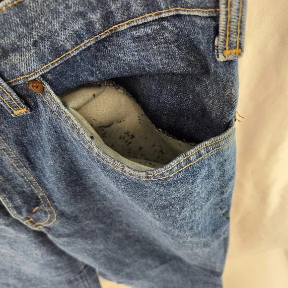 GWG Scrubbies Stonewash Finish Men's Blue Jeans Denim 34x32 - Picture 12 of 16